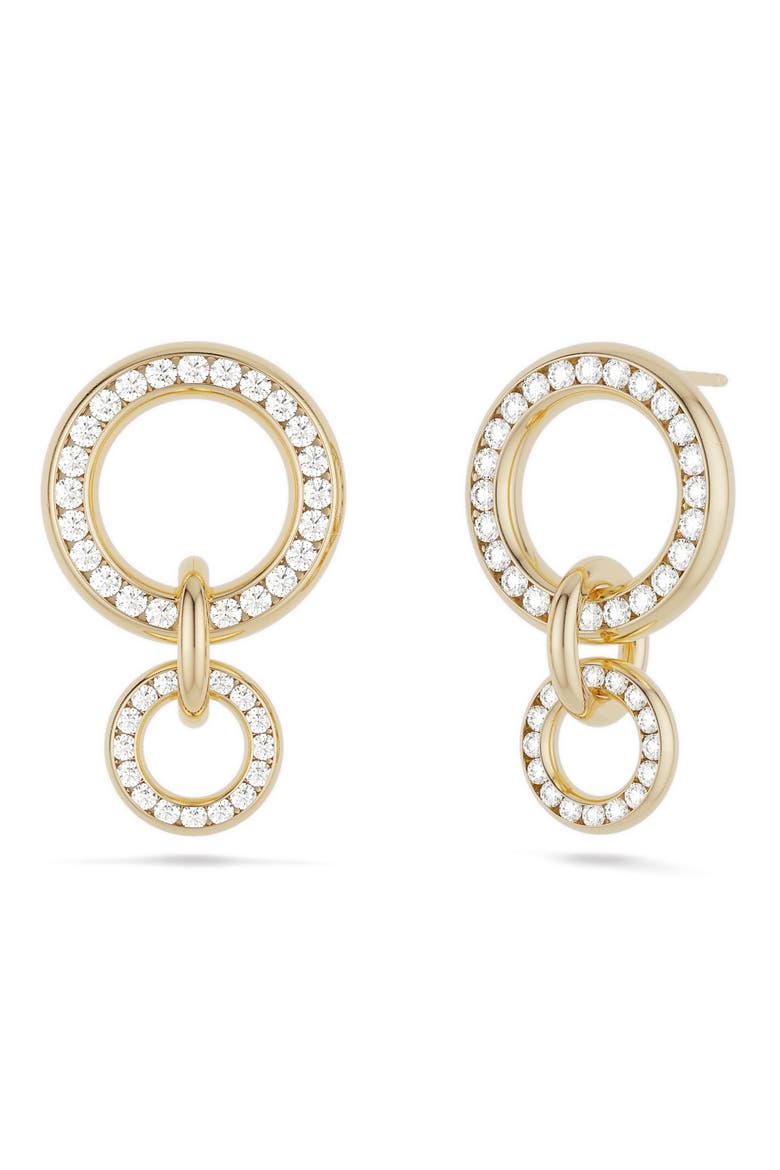 Canis Pavé Diamond Drop Earrings, Main, color, DIA 18KYG