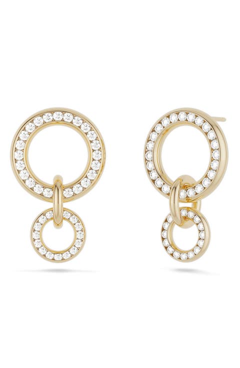 Canis Pavé Diamond Drop Earrings