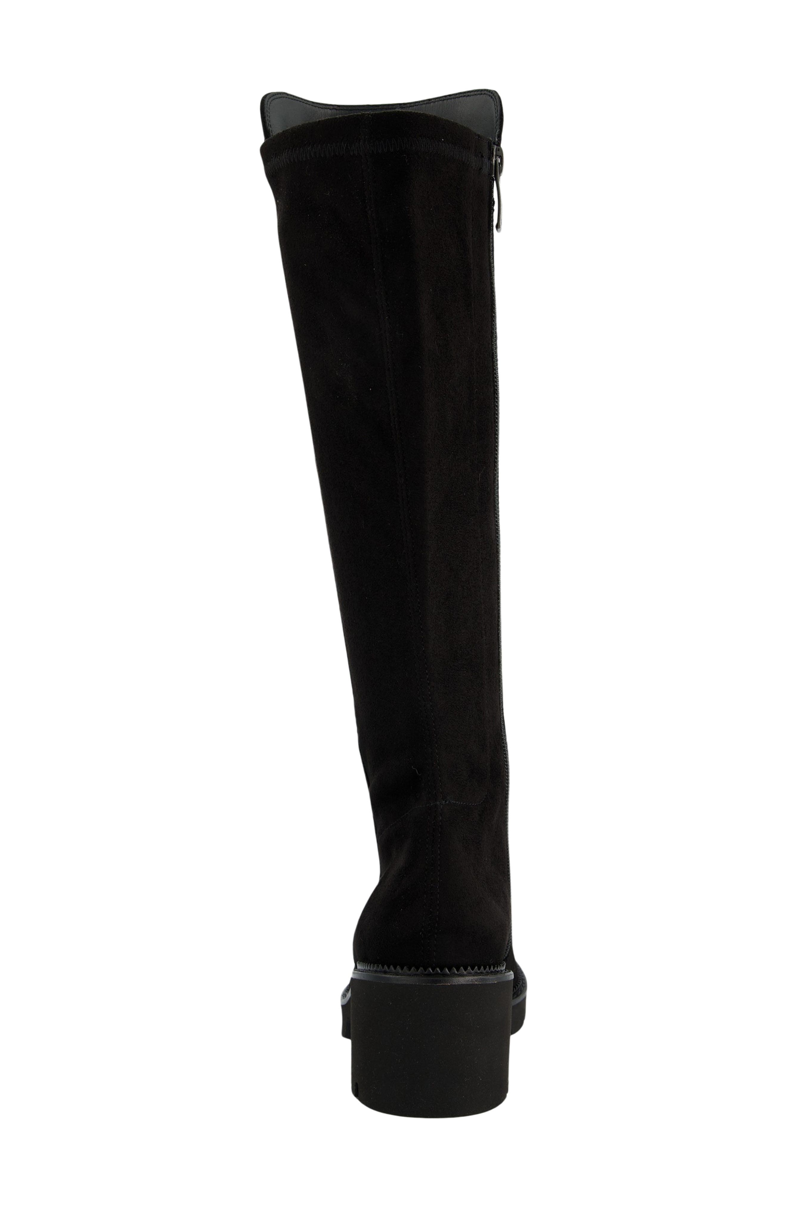 Evette Knee High Boot, Alternate, color, BLACK SOFT STRETCH