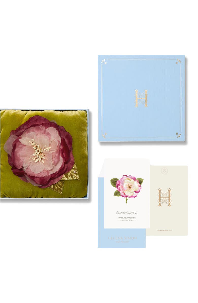 Helena Simon The Camellia Floral Brooch, Alternate, color, Pink