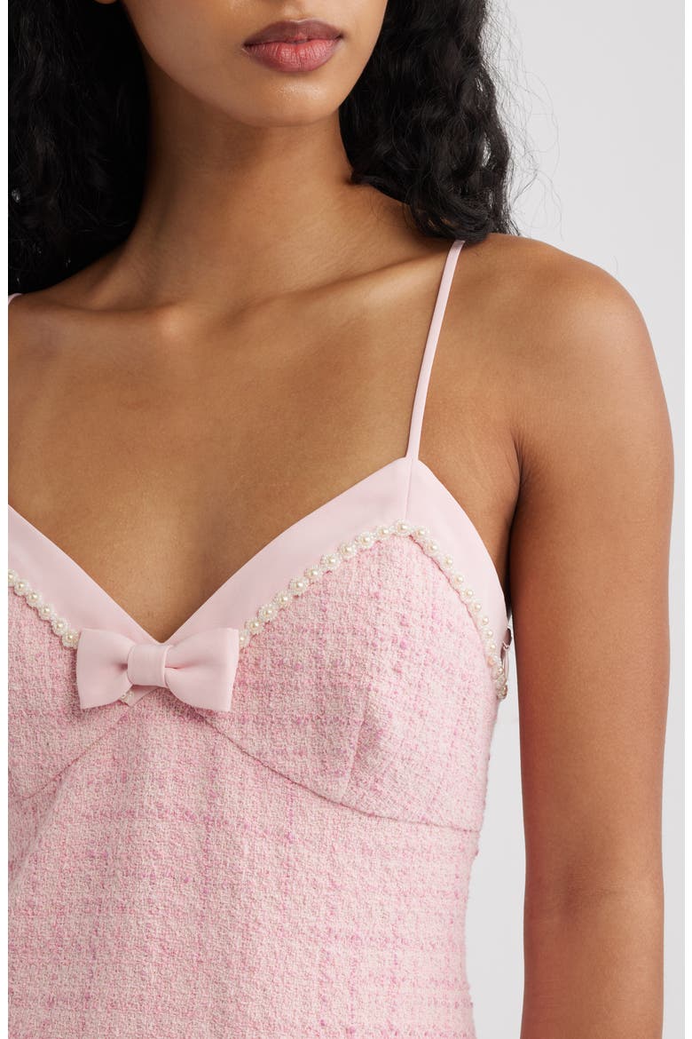 Florencio Sleeveless Tweed Minidress, Alternate, color, PINK HIBISCUS