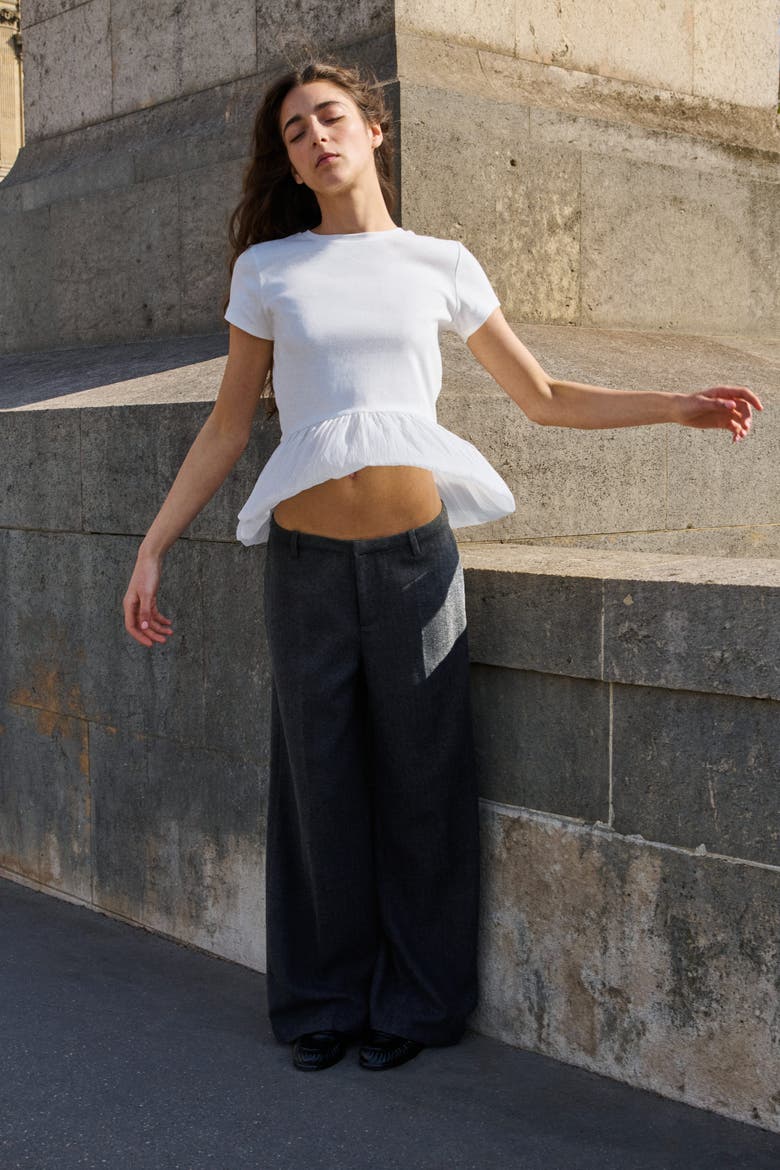 Embellished Trousers, Alternate, color, Dark gray