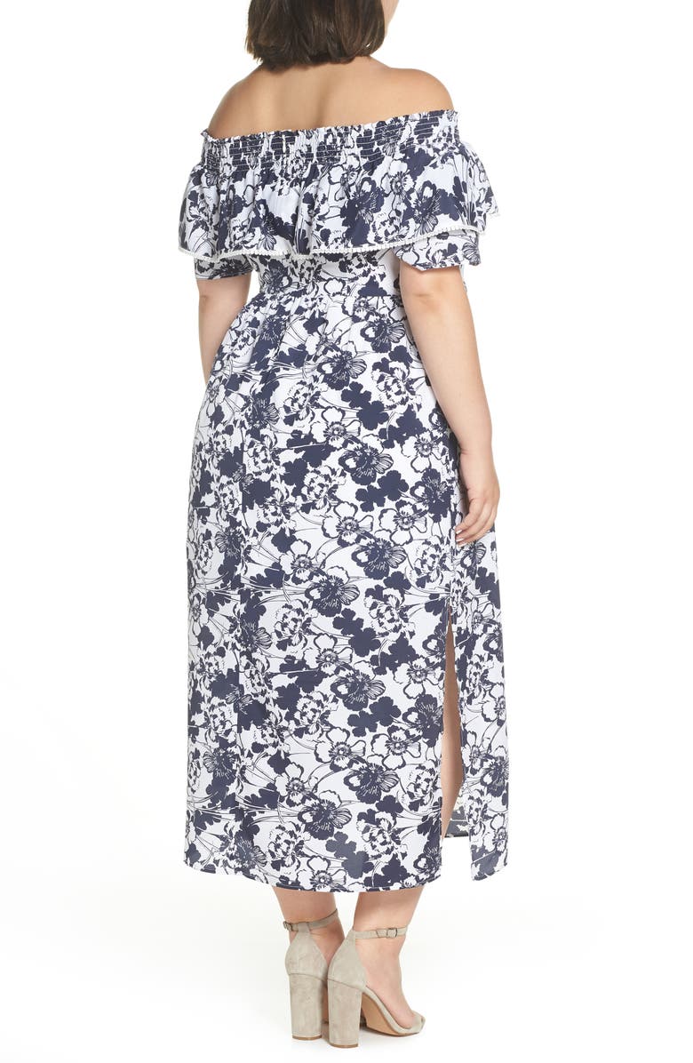 Chelsea28 Off the Shoulder Ruffle Maxi Dress, Alternate, color, 