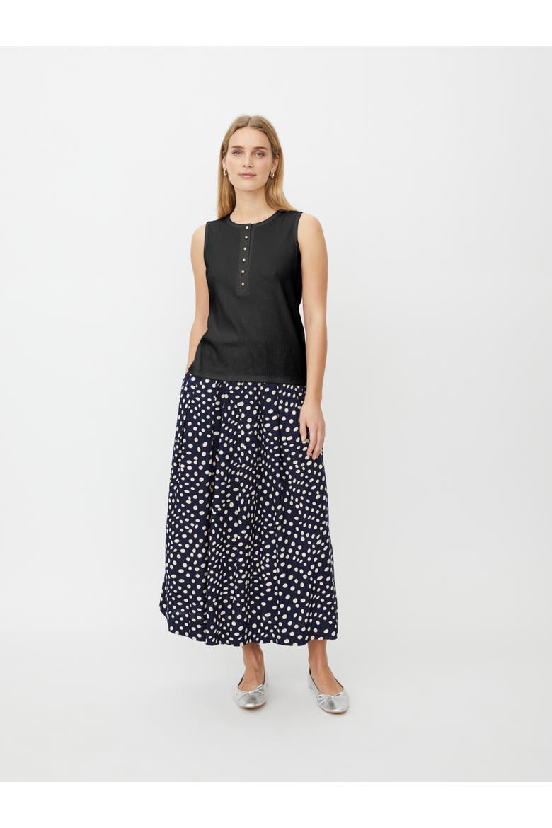 MaEmelina Button Up Vest Top, Alternate, color, Black