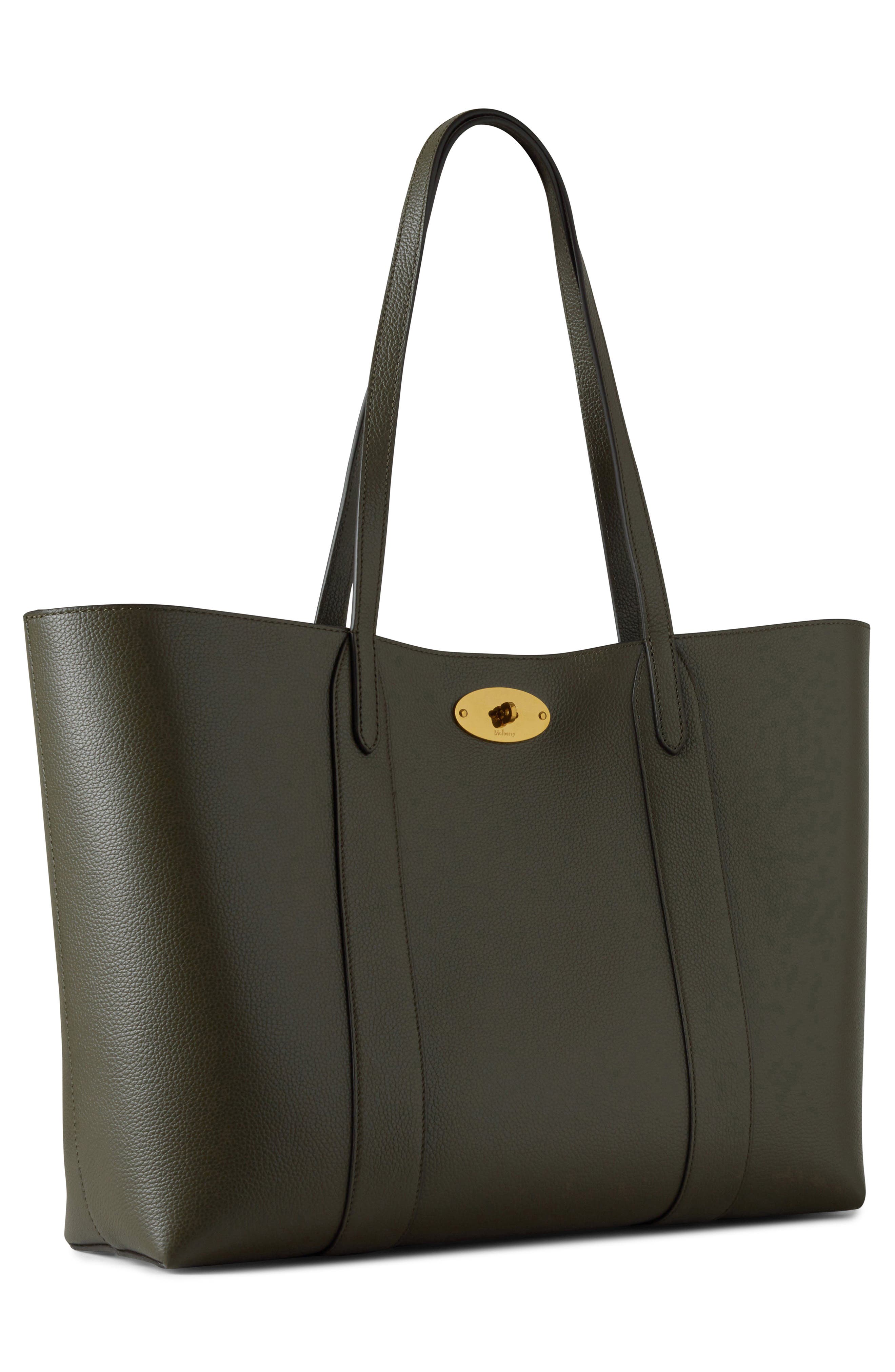 Mulberry Bayswater Leather Tote, Alternate, color, Juniper Green