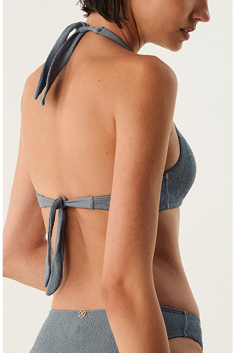 Nika Alanna Halter Bikini Top, Alternate, color, GREY