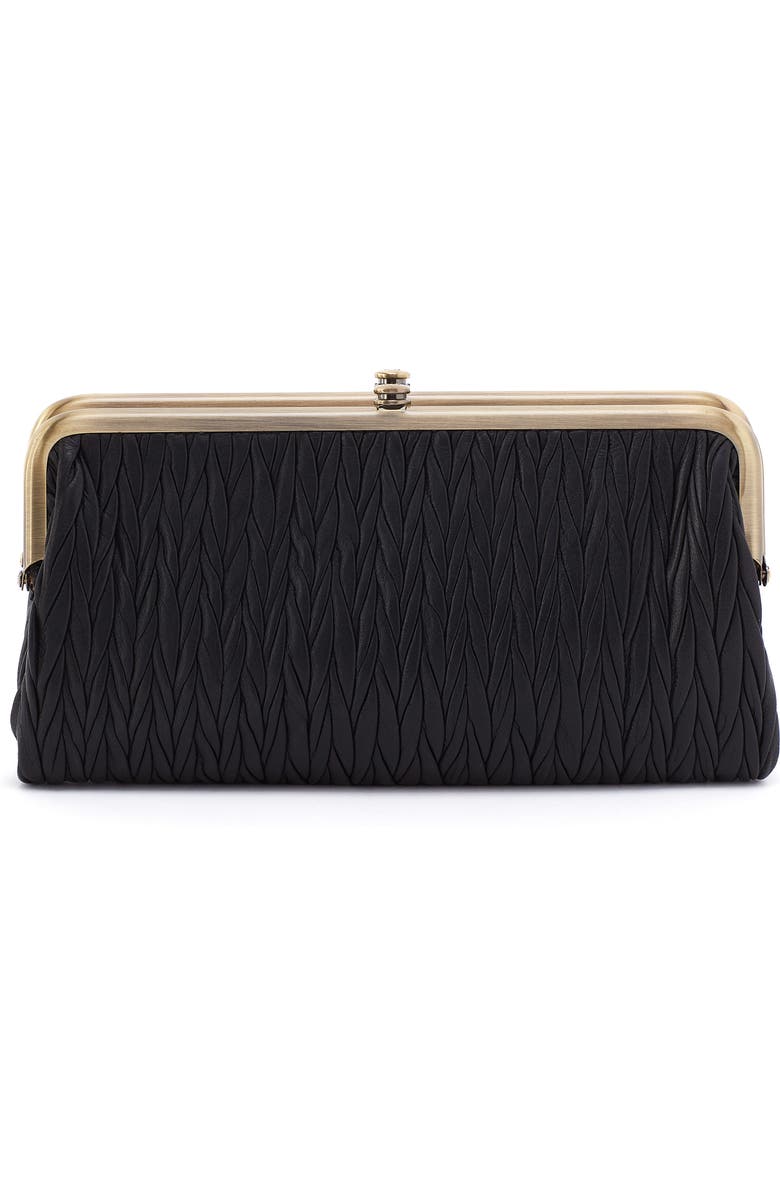 HOBO Lauren Leather Double Frame Clutch, Main, color,