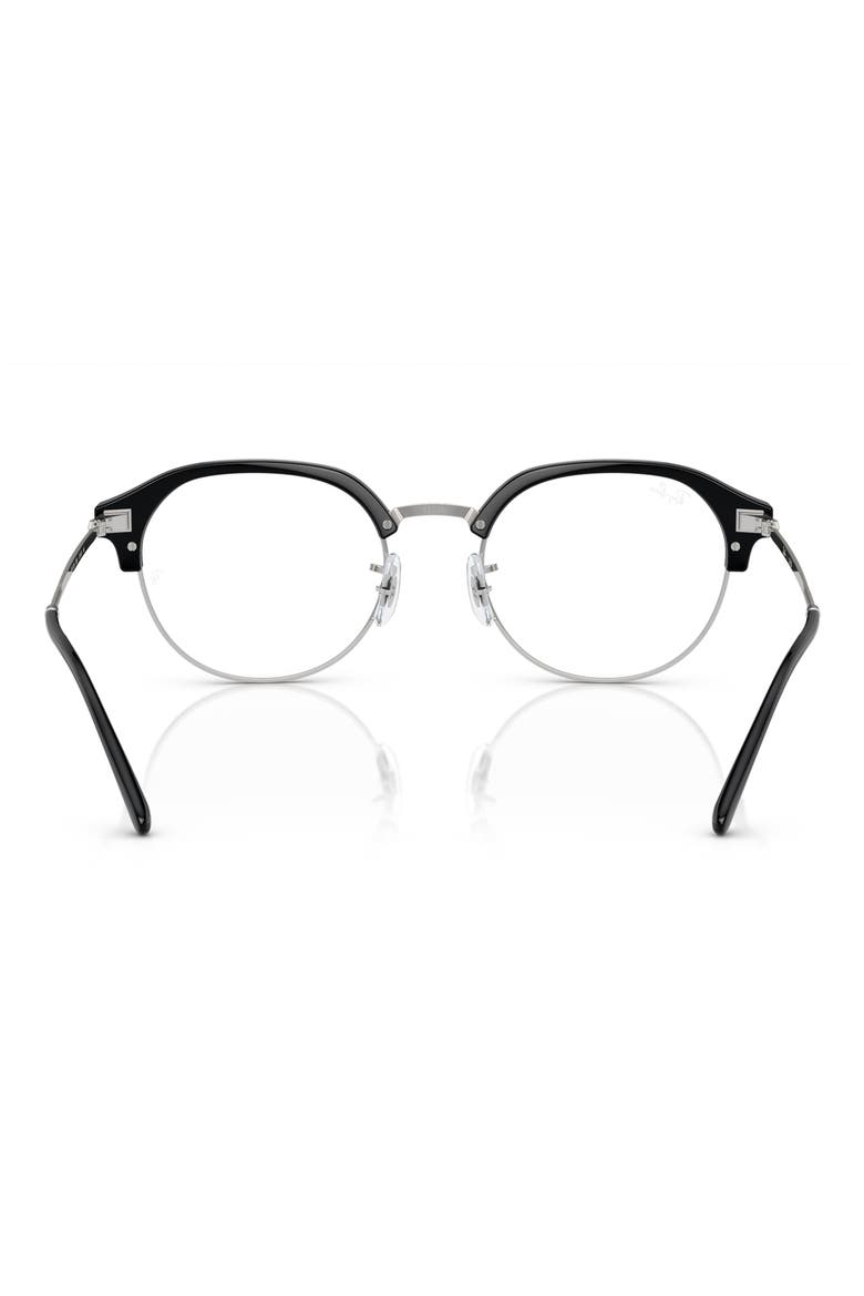 0RX7229 53mm Irregular Optical Glasses, Alternate, color, BLACK