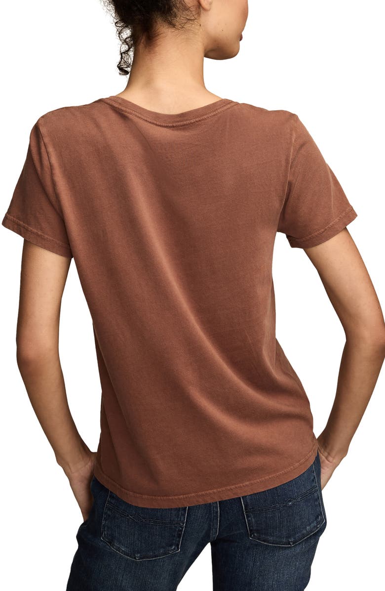 Lucky Brand Good Fortune Sun Cotton Graphic T-Shirt, Alternate, color, Mustang