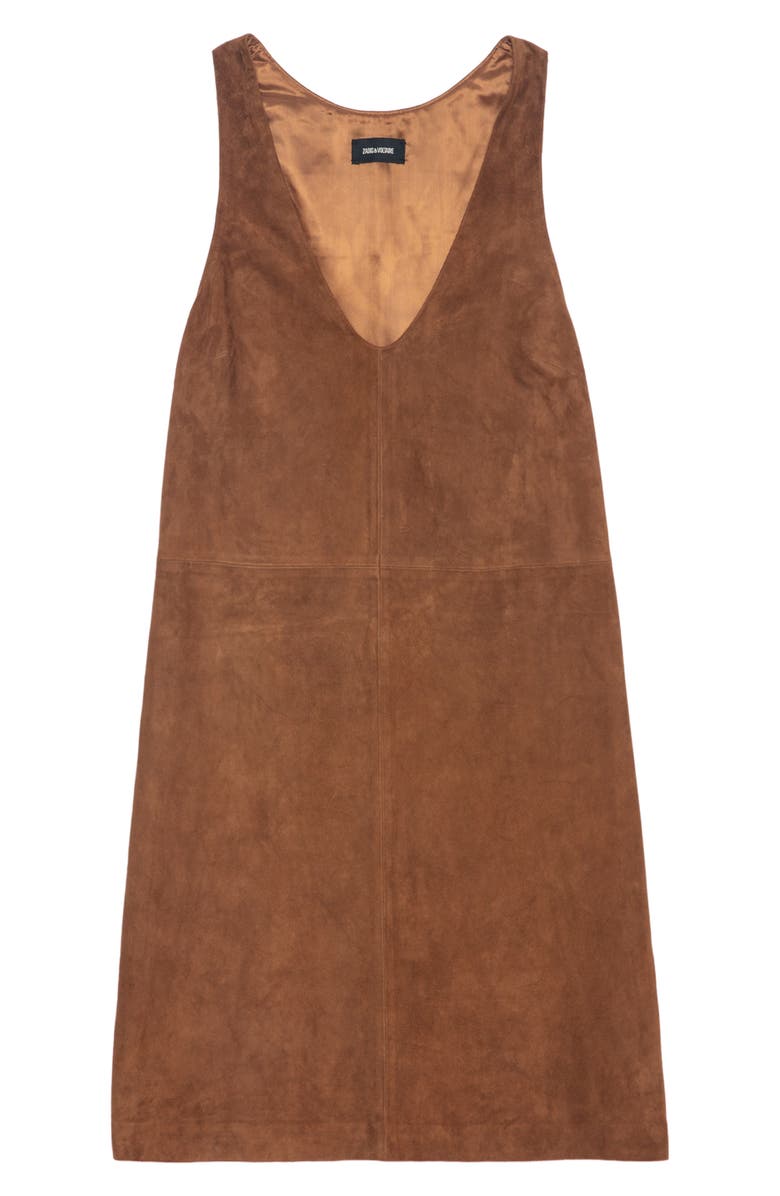 Zadig & Voltaire Rasha Suede Dress, Alternate, color, 