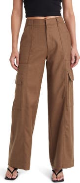AG x EmRata Amia Wide Leg Wool Cargo Pants