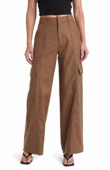 x EmRata Amia Wide Leg Wool Cargo Pants