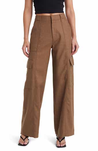 x EmRata Amia Wide Leg Wool Cargo Pants