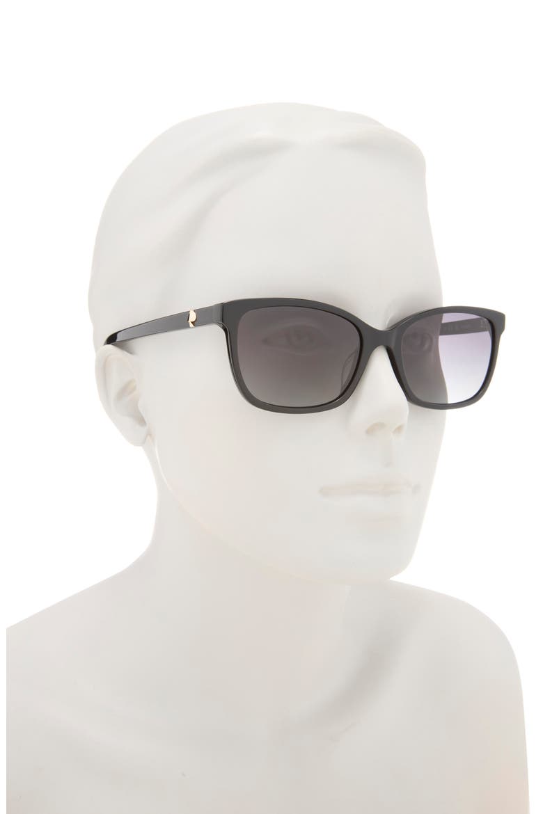 53mm tabitha rectangle sunglasses, Alternate, color, BLACK GOLD