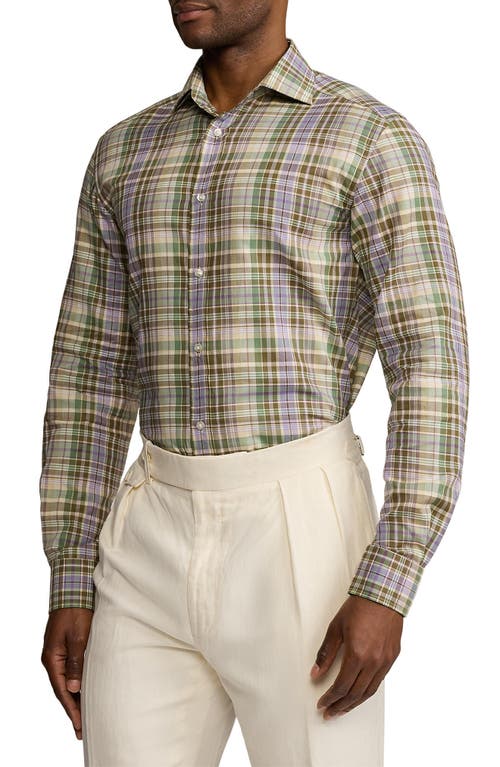 Ralph Lauren Men's Plaid Twill Shirt In Green Multi