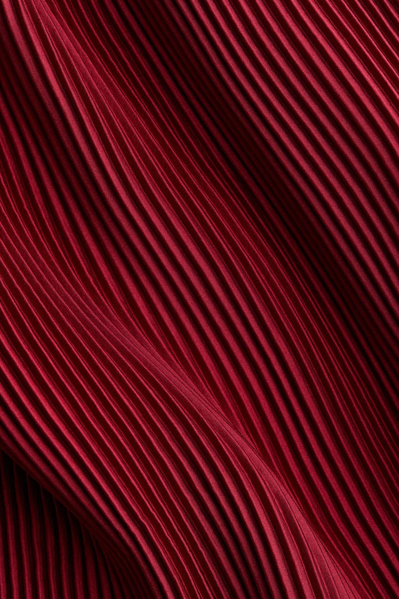 Crinkled Drawstring-detail Dress, Alternate, color, Dark red