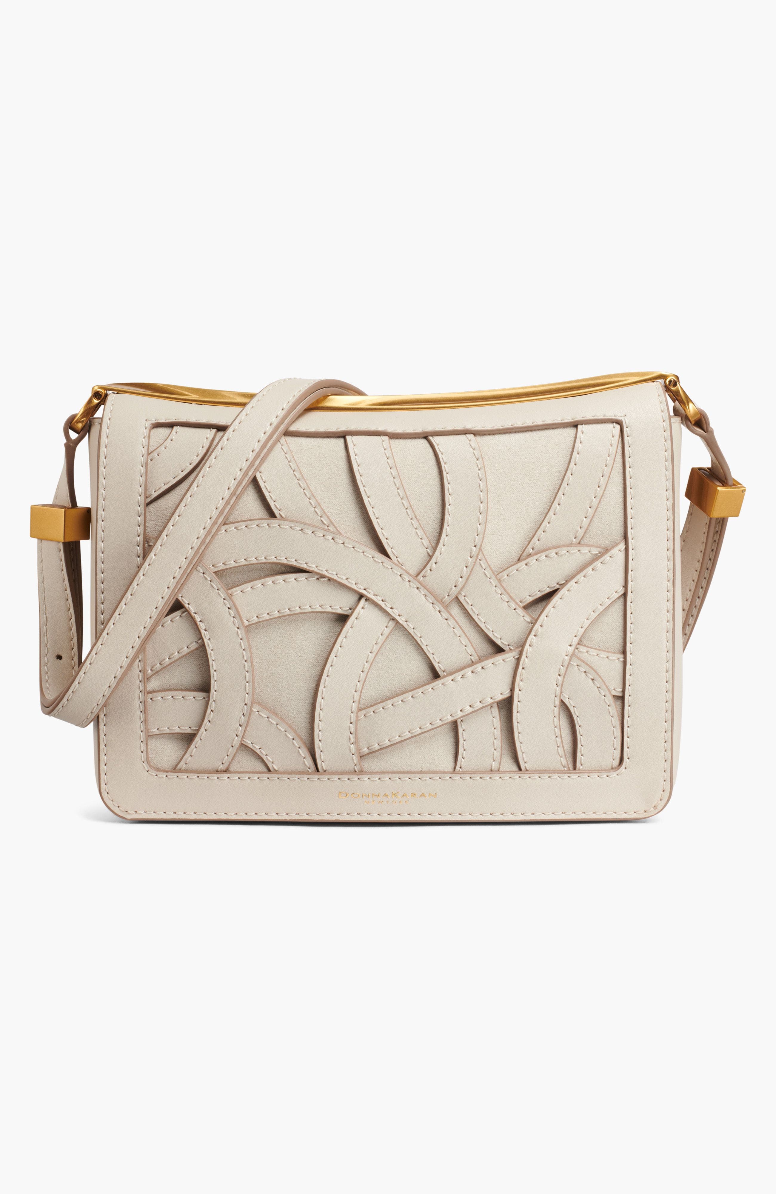 Donna Karan New York Jericho Woven Floral Shoulder, Main, color, Sand