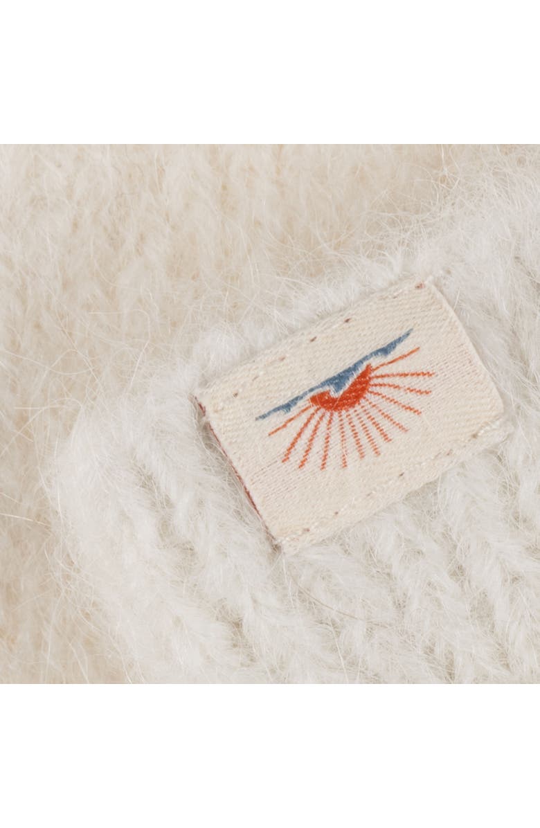 Faherty Northern Lights Mitten, Alternate, color, Antique White