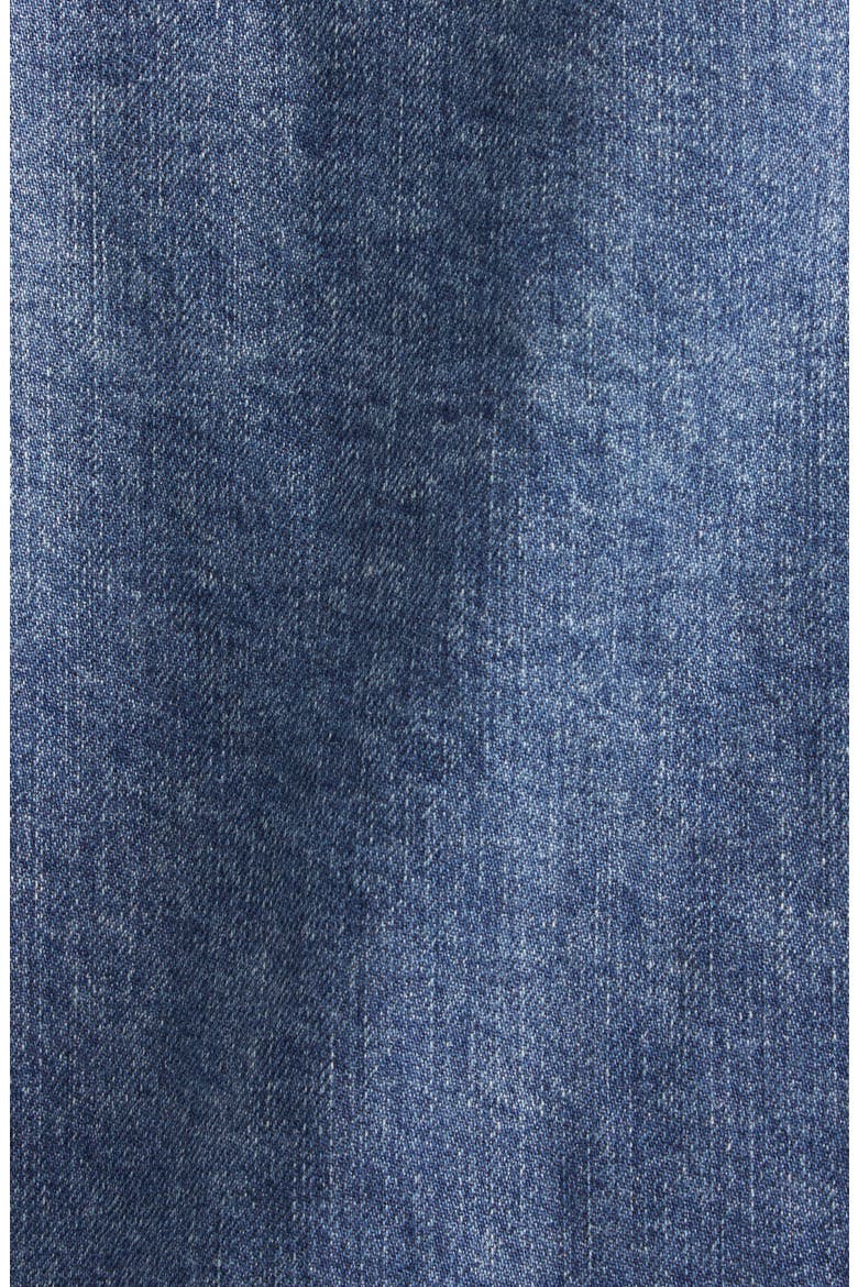 Corduroy Collar Denim Trucker Jacket, Alternate, color, MID BLUE