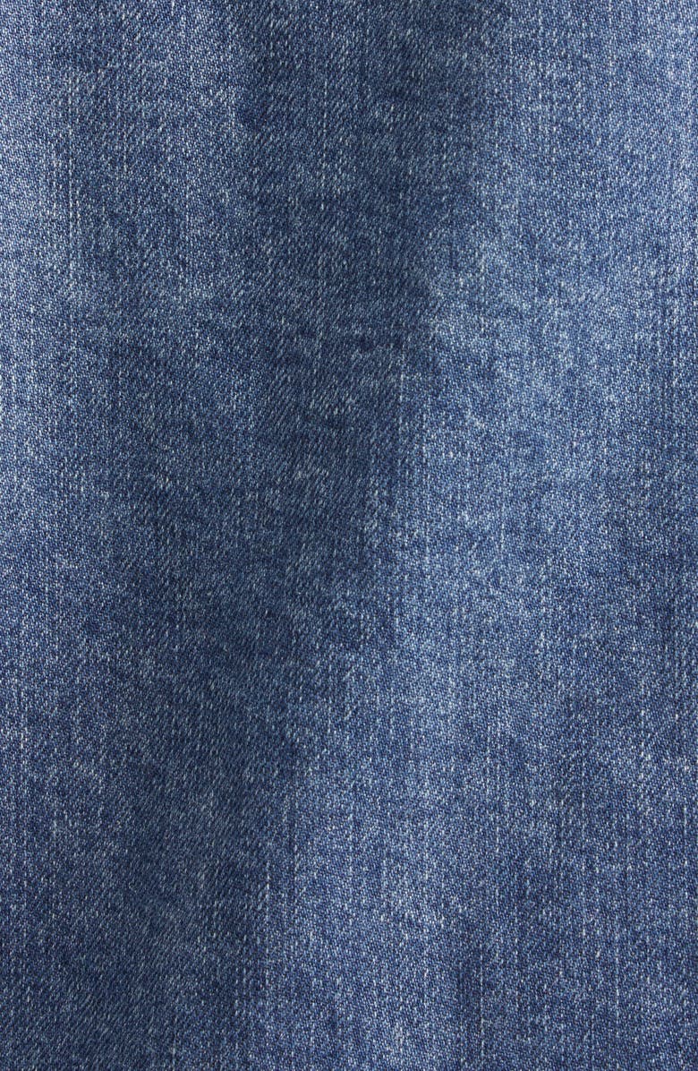 JW Anderson Corduroy Collar Denim Trucker Jacket, Alternate, color, Mid Blue