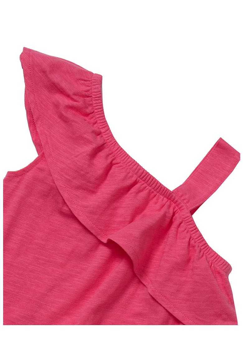 Girls Ruffle Asymmetrical Dress, Alternate, color, Pink Lemonade
