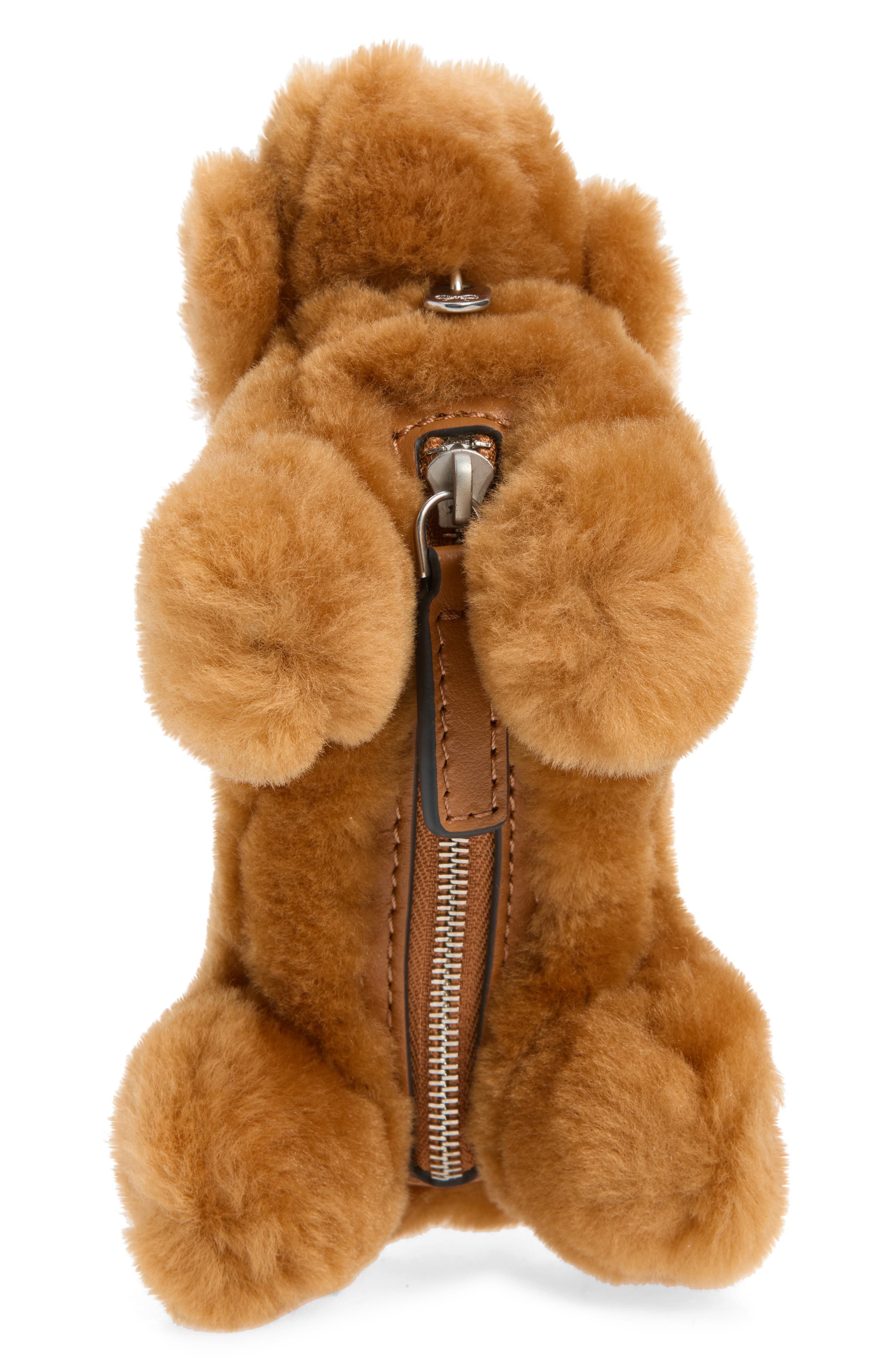 Genuine Shearling Dog Poo Bag Charm, Alternate, color, APRICOT