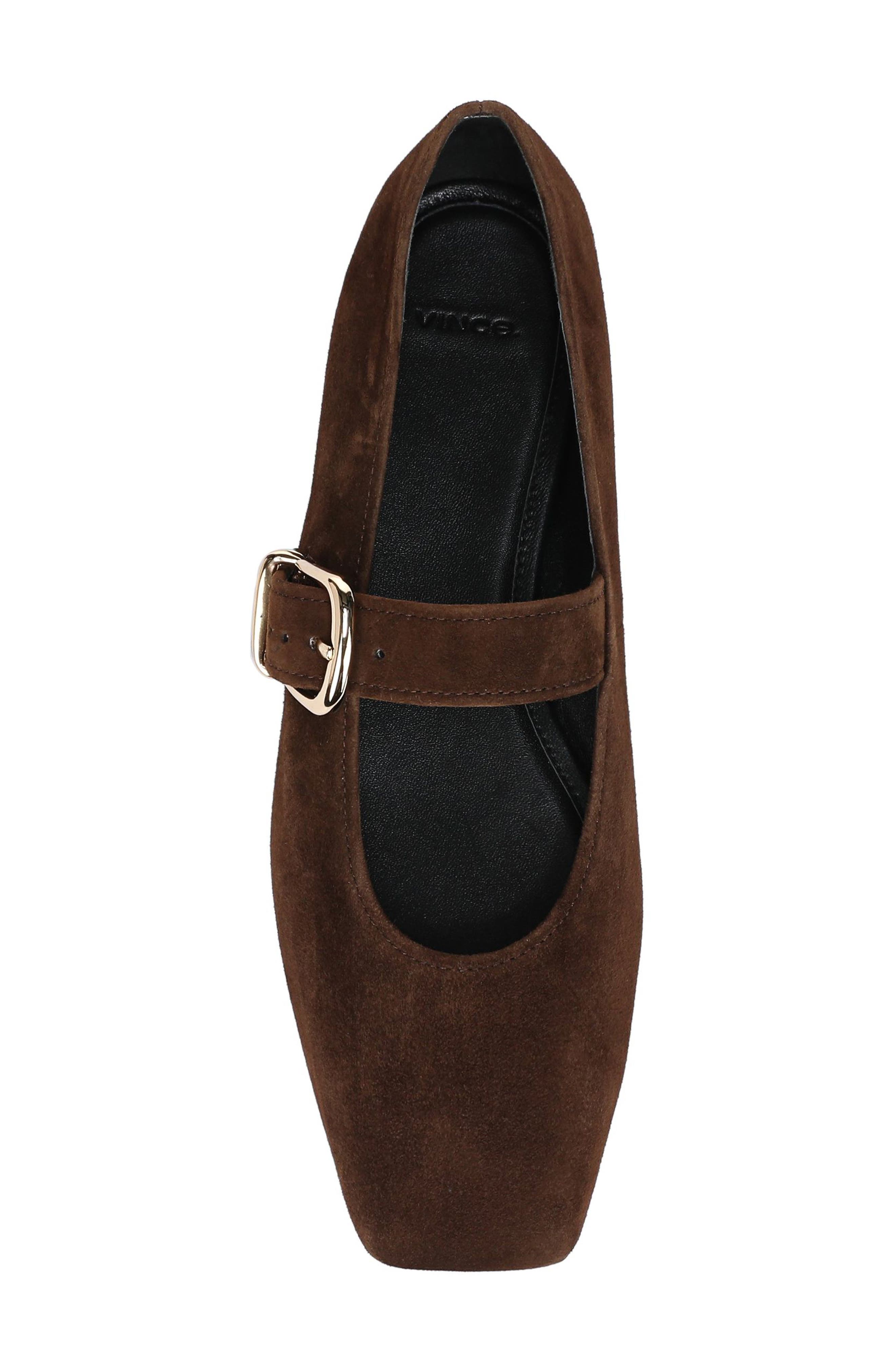 Vince Daniela Mary Jane Flat, Alternate, color, Clove Suede