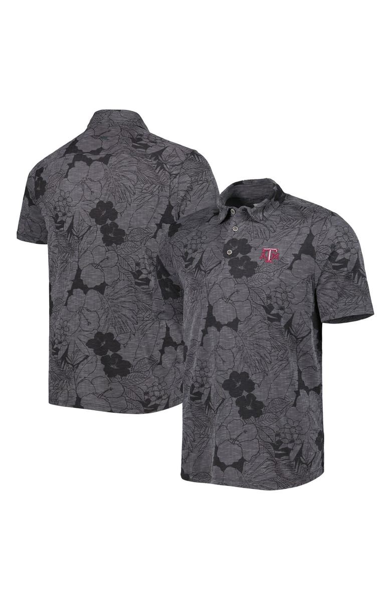 Tommy Bahama Men's Tommy Bahama Black Texas A&M Aggies Miramar Blooms Polo, Main, color, 