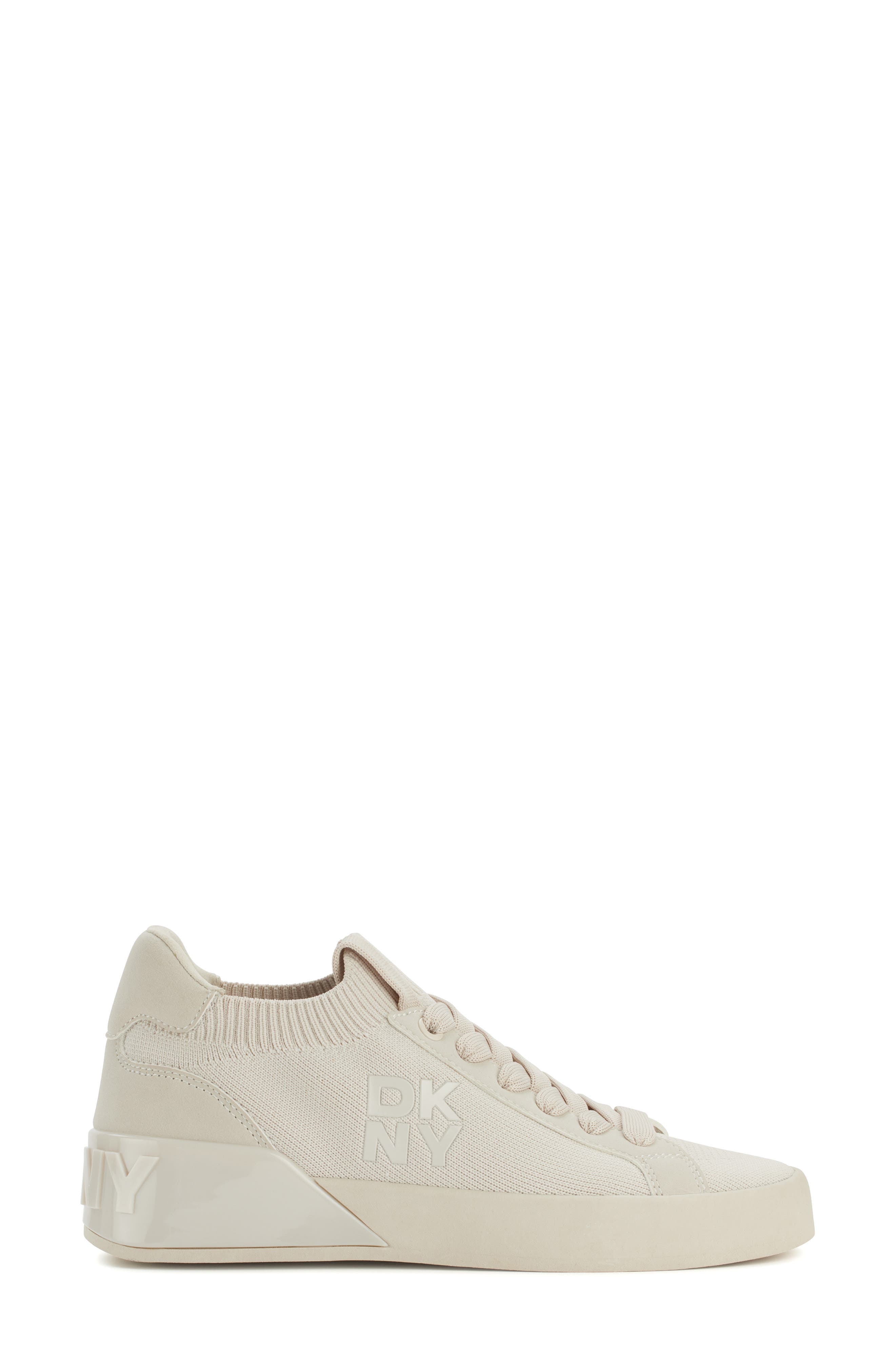 DKNY Mallory Knit Sneaker, Alternate, color, Soft White