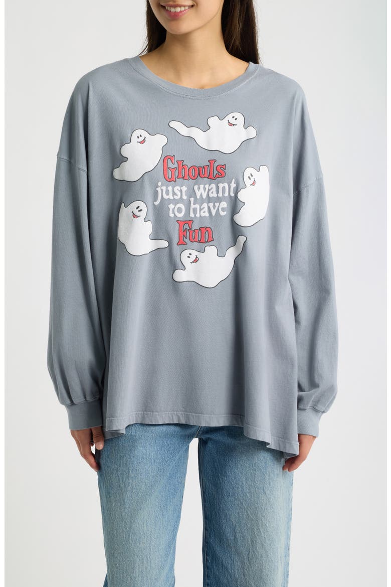 Ghouls Just Want to Have Fun Graphic Tee, Main, color, DARK NIGHT