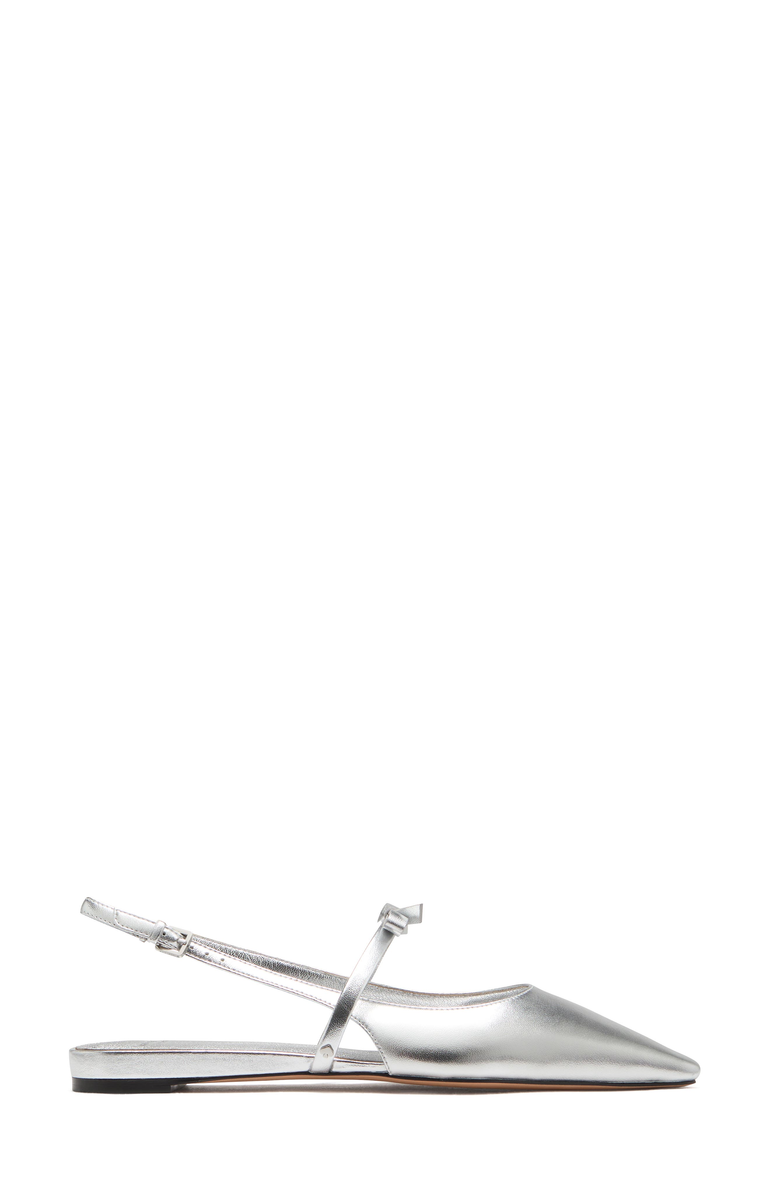 carolina slingback pointed toe mary jane flat, Alternate, color, SILVER
