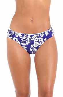 Sunshine 79 Floral Shirred Side Bikini Bottoms
