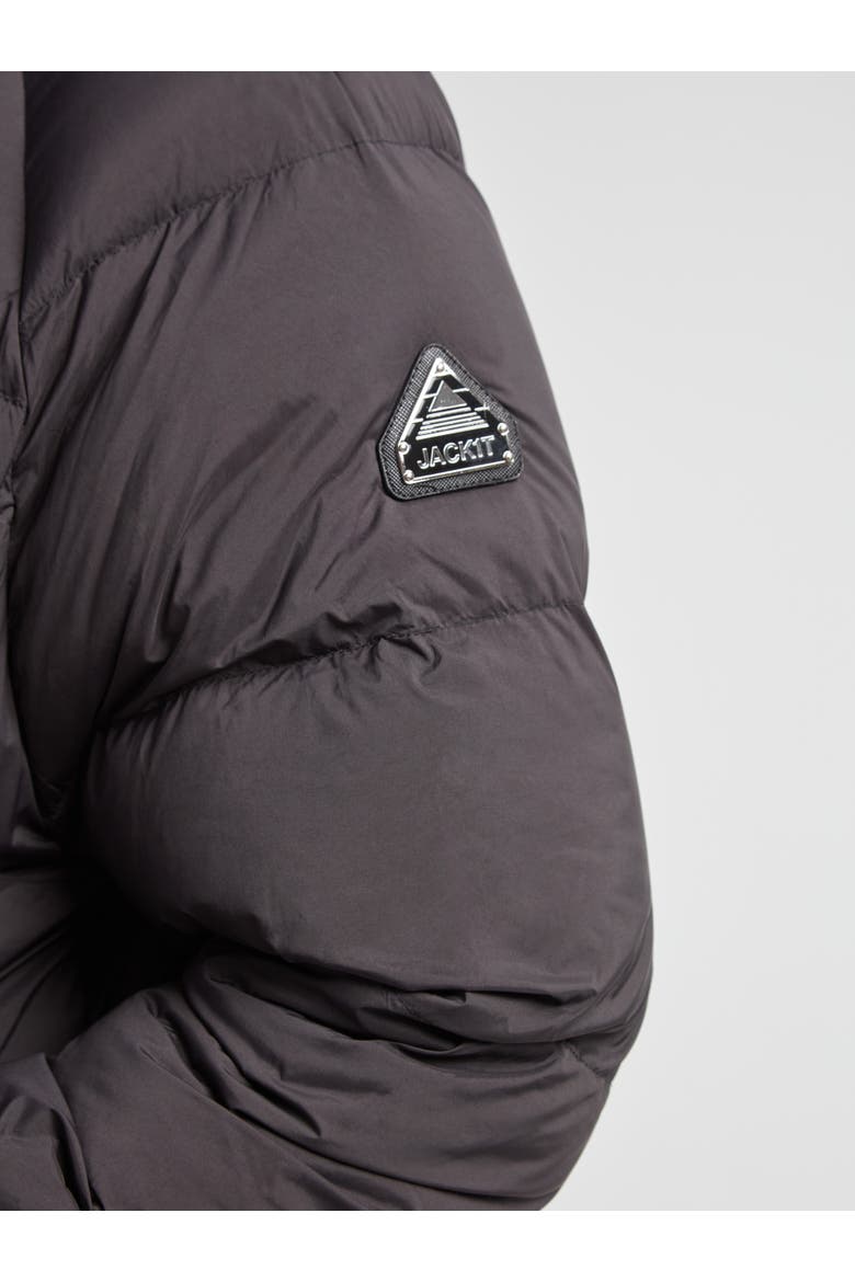 Cloud Ultra Long Puffer Down Coat, Alternate, color, BLACK/STONE