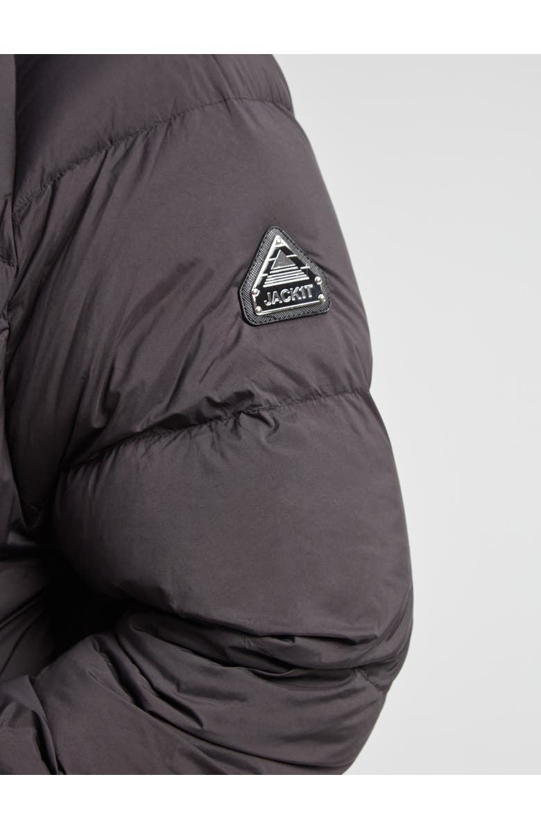 JACK1T Cloud Ultra Long Puffer Down Coat, Alternate, color, Black/Stone