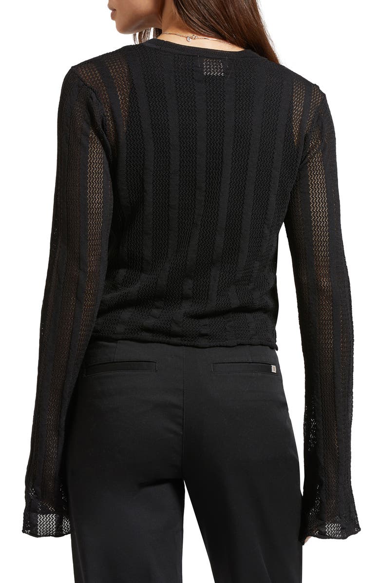 Brixton Semisheer Knit Top, Alternate, color, Black