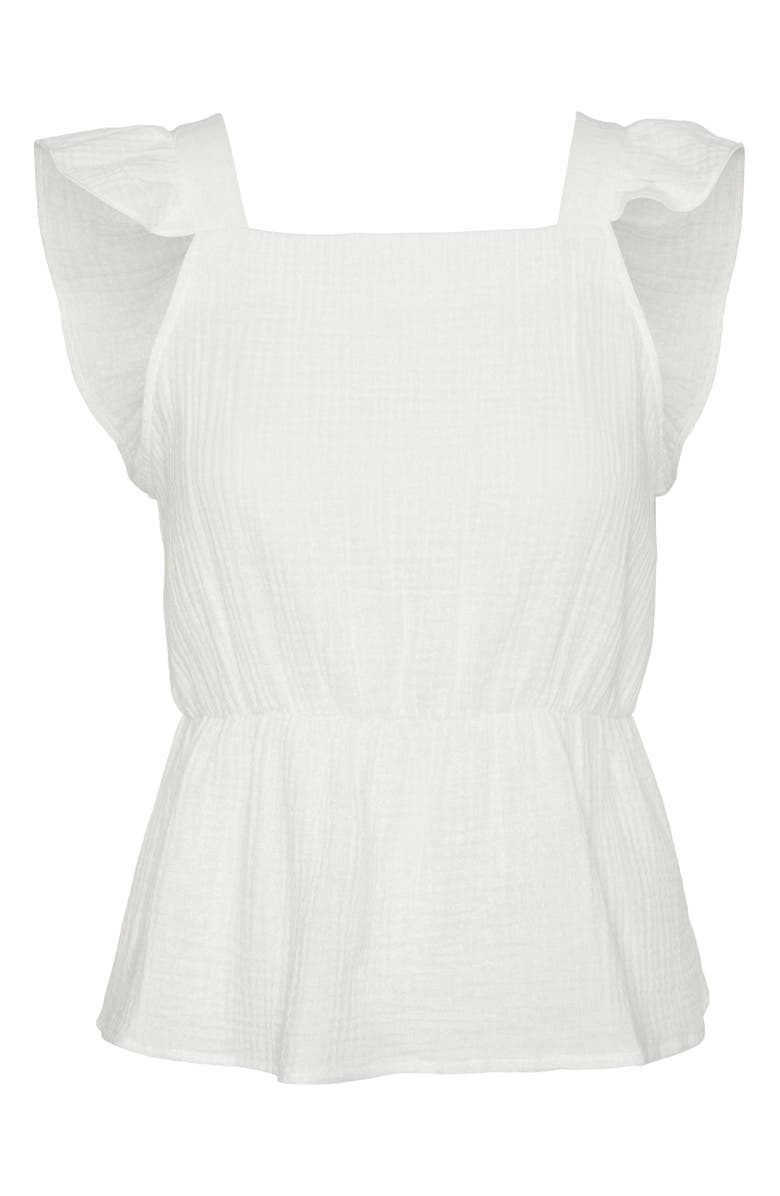 VERO MODA Natali Peplum Cotton Top, Main, color,
