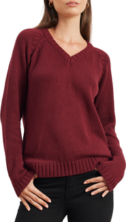 Paneros Clothing Selene V Neck Cotton Sweater