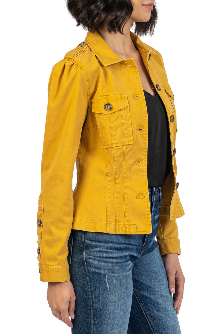 Kyra Twill Jacket, Alternate, color, MUSTARD
