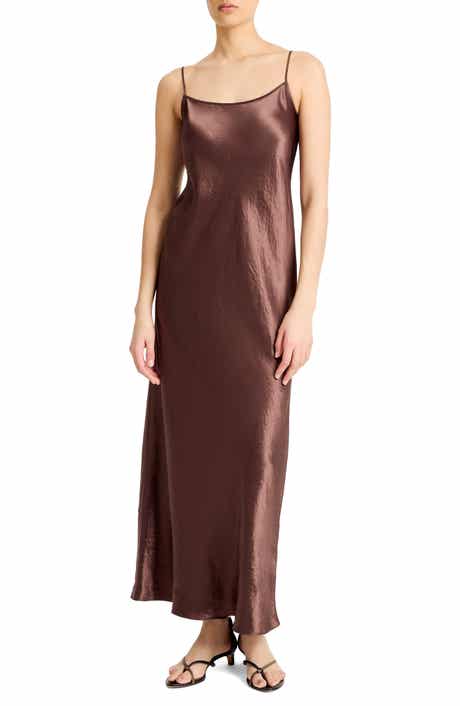 Vince Hammered Satin Maxi Slipdress