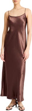 Vince Hammered Satin Maxi Slipdress