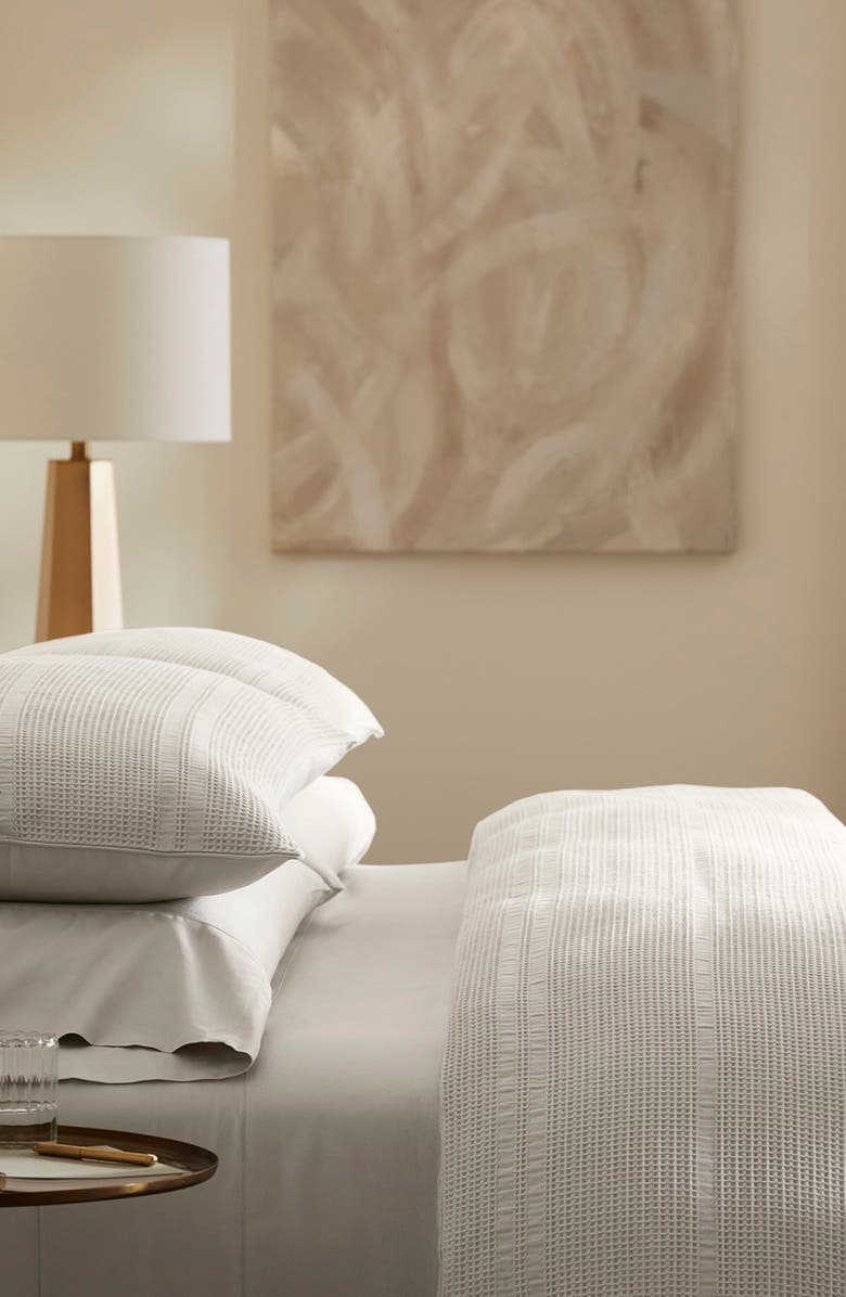 Boll & Branch Waffle Weave Organic Cotton Duvet Cover & Sham Set, Alternate, color, Mist