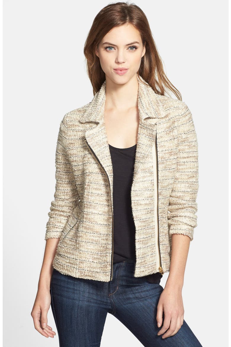 Marled Moto Sweater, Main, color, NATURAL MULTI