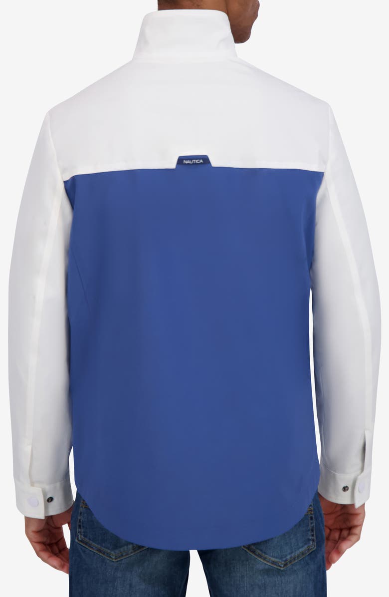 Nautica Transitional Water Resistant Bomber Jacket, Alternate, color, Bright White/ Blue