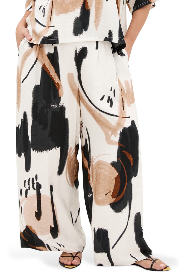 Alexi Exhibit Print Wide Leg Pants, Main, color, EXHIBIT