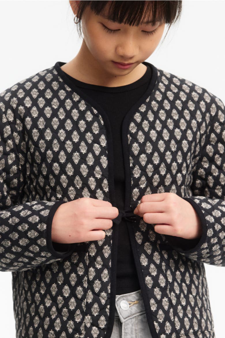 Quilted Cotton Jacket, Alternate, color, Dark gray/patterned