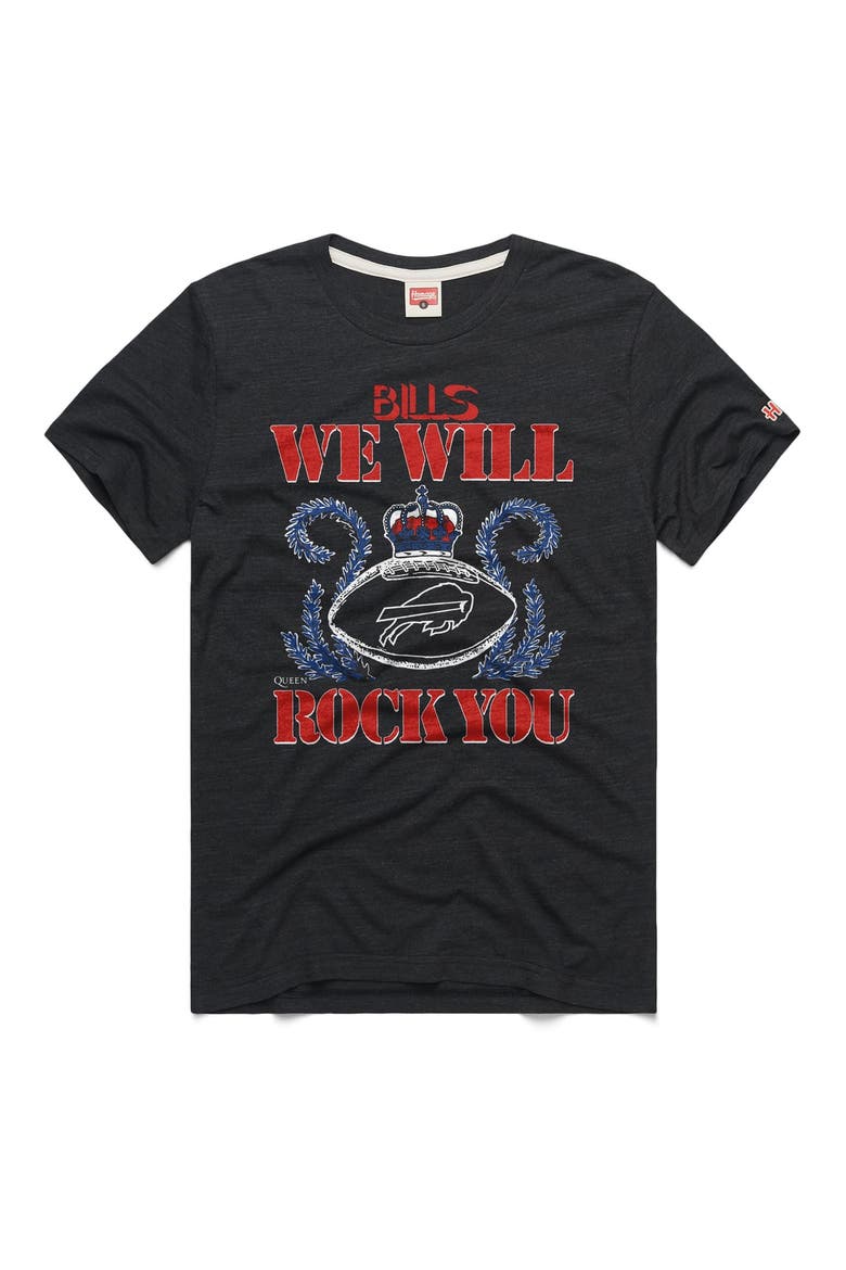 Unisex Homage Charcoal Buffalo Bills 2026 NFL Schedule Queen Tri-Blend T-Shirt, Alternate, color, Charcoal
