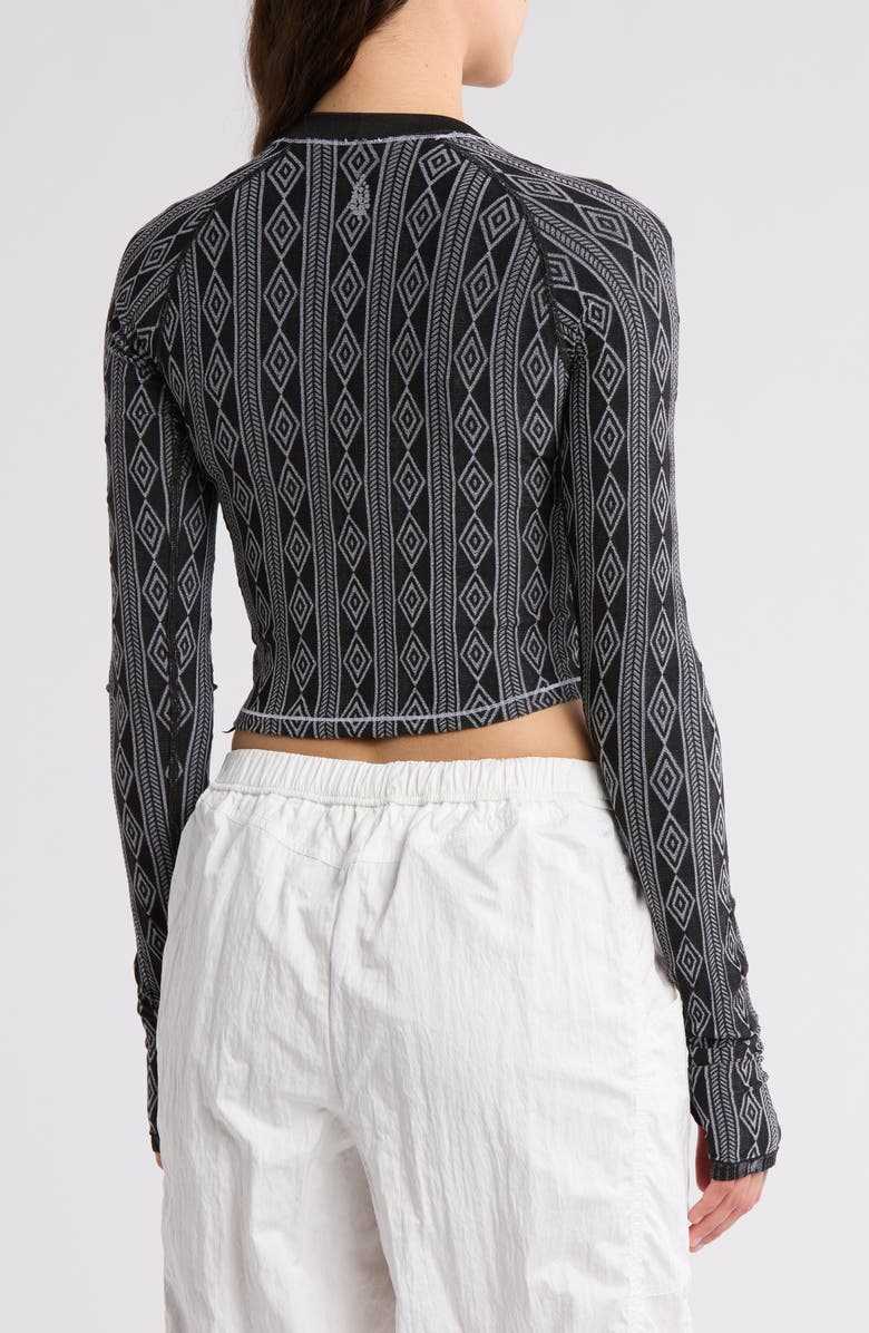 Free People Mountain High Base Layer, Alternate, color, Black Ivory Combo