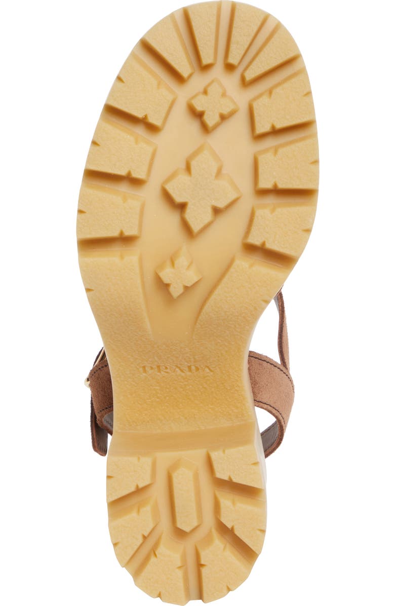Prada Stride Platform Sandal, Alternate, color, Cacao