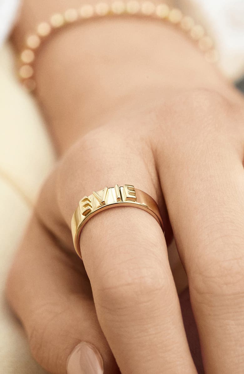 BaubleBar Custom Band Ring, Alternate, color, Gold