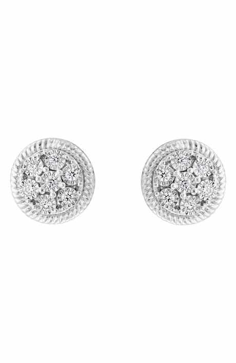 EFFY Sterling Silver Round Diamond Stud Earrings - 0.09 ctw.